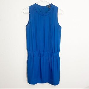 Banana Republic Blue Silk Banded Waist Mini Dress